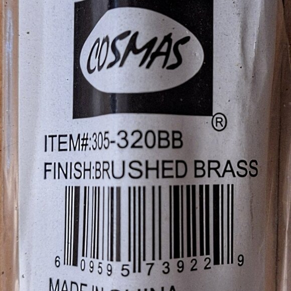Four 15 Inch Cosmas 305-320BB Brushed Brass Euro Style Bars New - Picture 4 of 4